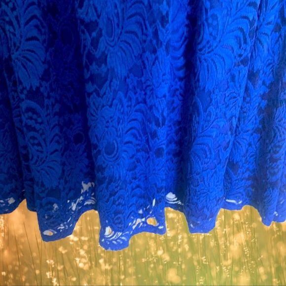 Torrid Electric Blue Fit & Flare Lace Midi Dress 1 1XL, 2 2XL NWT - Picture 12 of 14